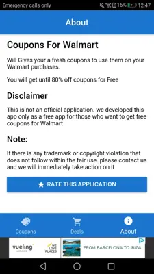 Walmart's Coupons android App screenshot 1